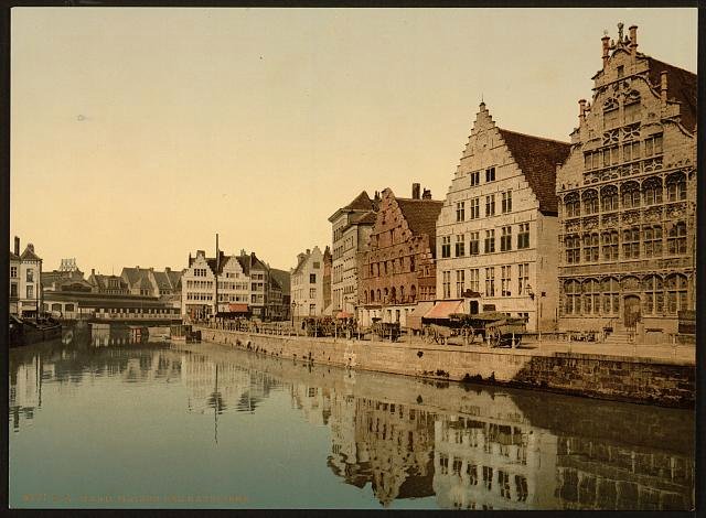Boathouse Ghent Vintage A4 Photo Print