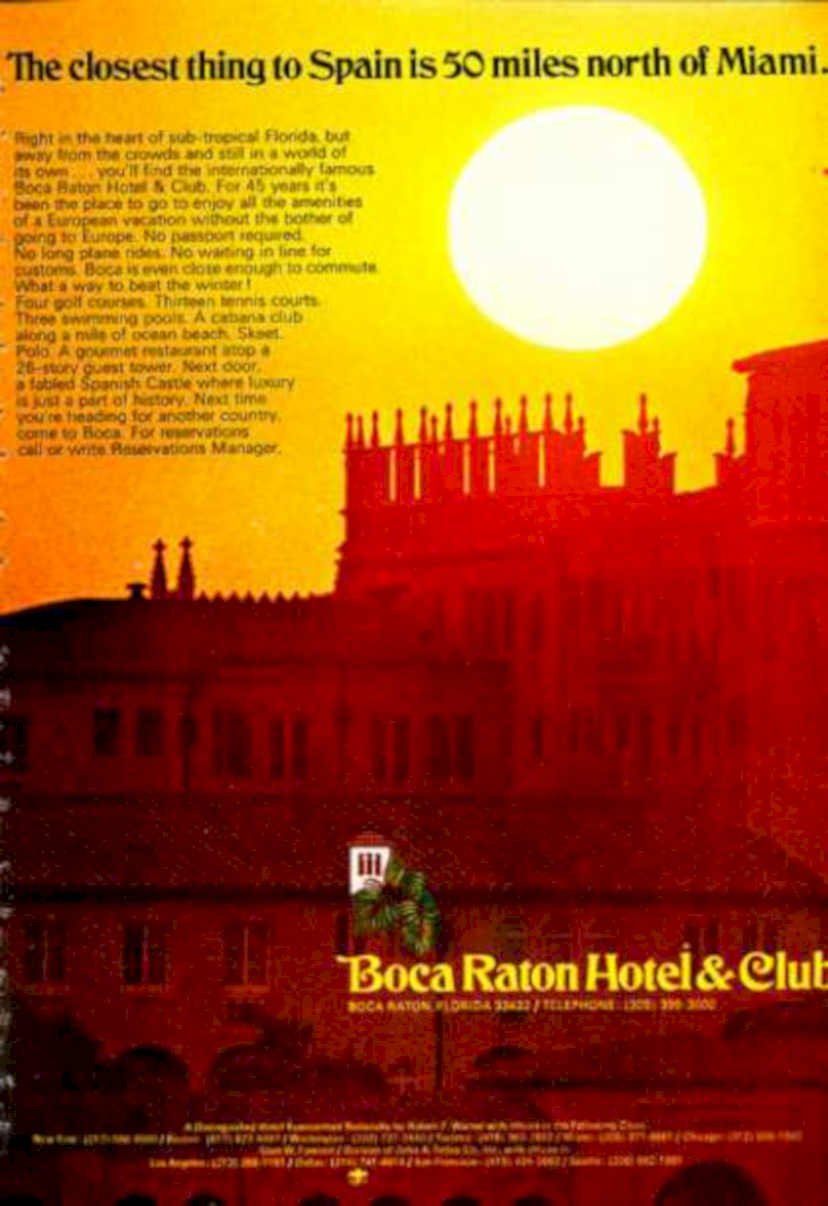 Boca Raton Sunset Vintage Retro Advert Ads A4 Photo Print
