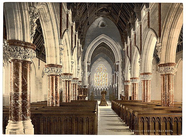 Boddelwyddan Church Rhyl 2 Vintage A4 Photo Print