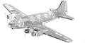 Boeing 307 Stratoliner2 cutaway A4 Photo Print
