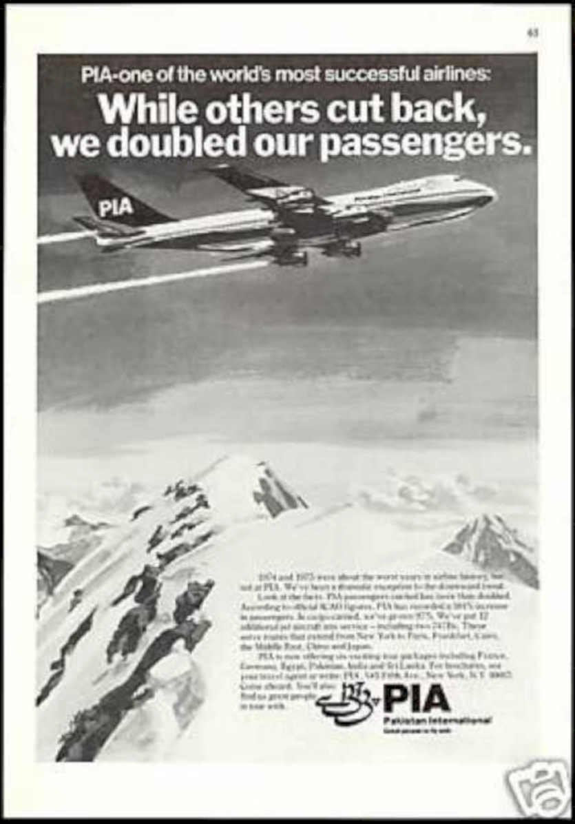 Boeing Pia Mountains Vintage Retro Advert Ads A4 Photo Print