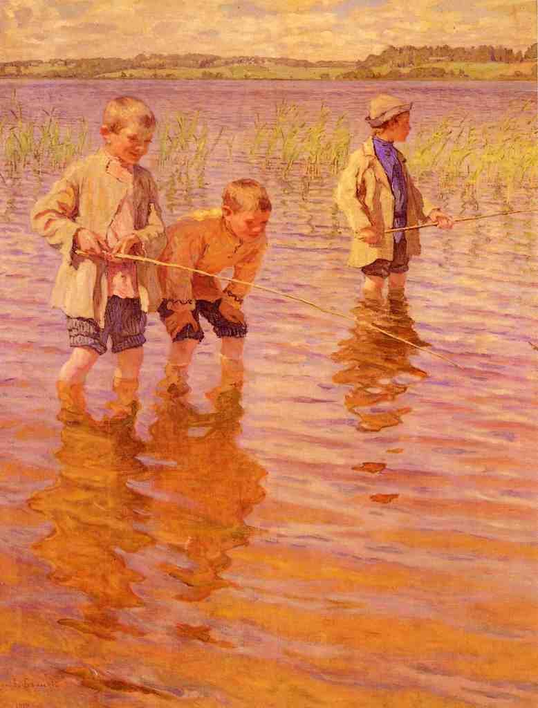 Bogdanoff Bjelski Nikolai An Afternoon Fishing Art A4 Photo Print UK