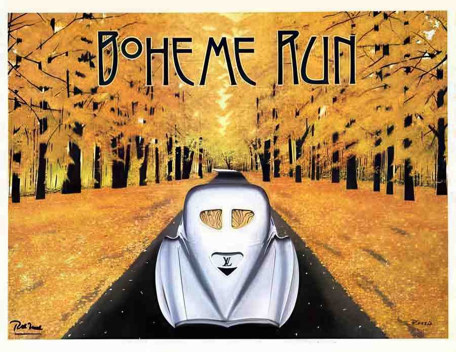 Boheme Vintage Advert A4 Photo Print