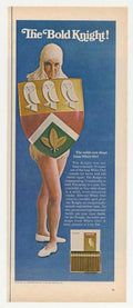 Bold Knight Shield Vintage Retro Advert Ads A4 Photo Print