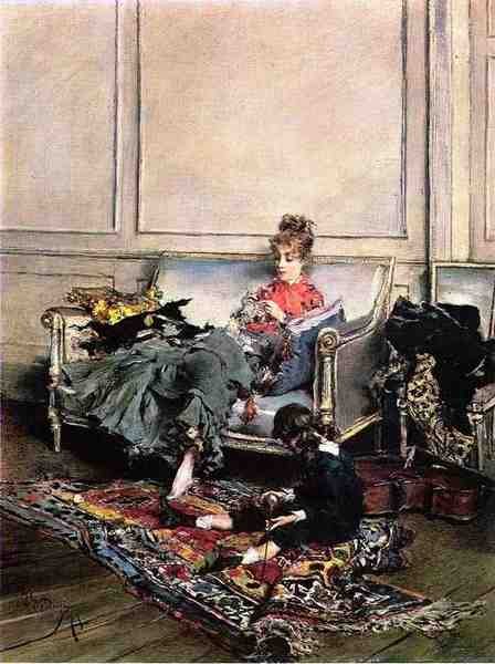Boldini Giovanni Peaceful Days Aka The Music Lesson 5 A4 Photo Print