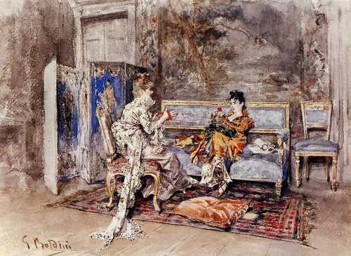Boldini Giovanni The Conversation A4 Photo Print