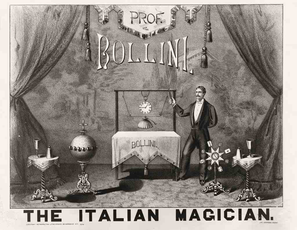 Bollinic 1879 Magic Magician Vintage A4 Photo Print