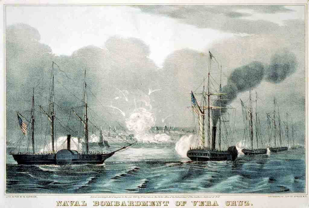 Bombardment Ship Vintage A4 Photo Print