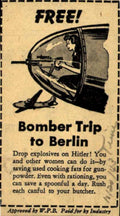 Bomber Trip Berlin Vintage Retro Advert Ads A4 Photo Print