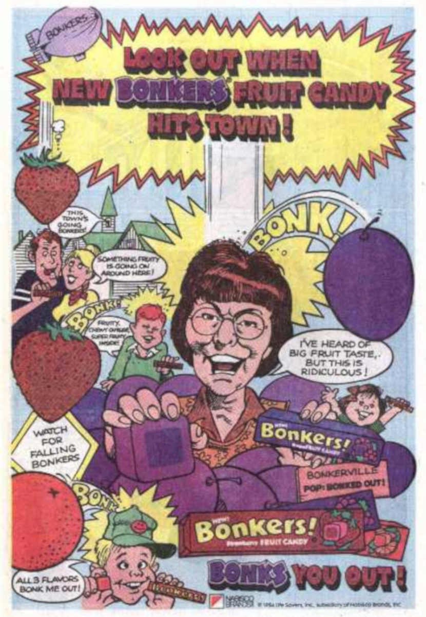 Bonkers Fruit Candy Vintage Retro Advert Ads A4 Photo Print