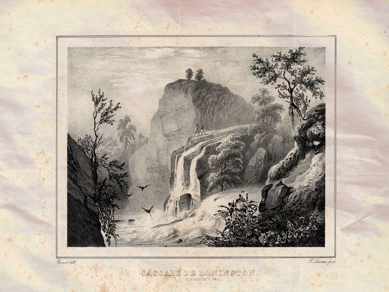 Bonnington Falls In New Lanark Lanarkshire Scotland 1827 Vintage A4 Photo Print