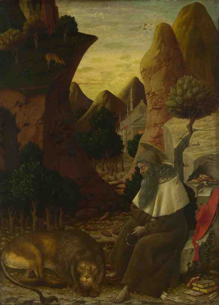 Bono da Ferrara Saint Jerome in a Landscape A4 Photo Print