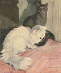 Bonsall Elizabeth Book of the Cat 1903 Waiting for supper A4 Photo Print