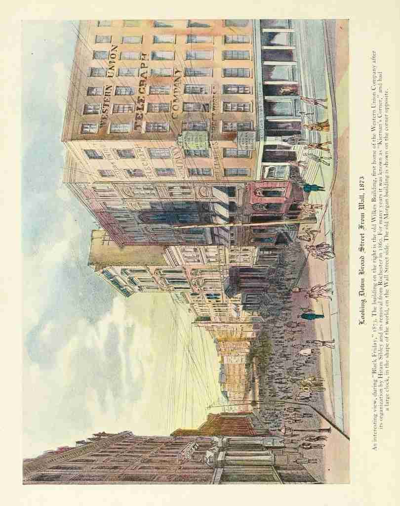 Book of New York 1922 Looking down Broad Street A4 Photo Print
