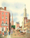 Book of New York 1922 Wall St from Broad St 1825 A4 Photo Print