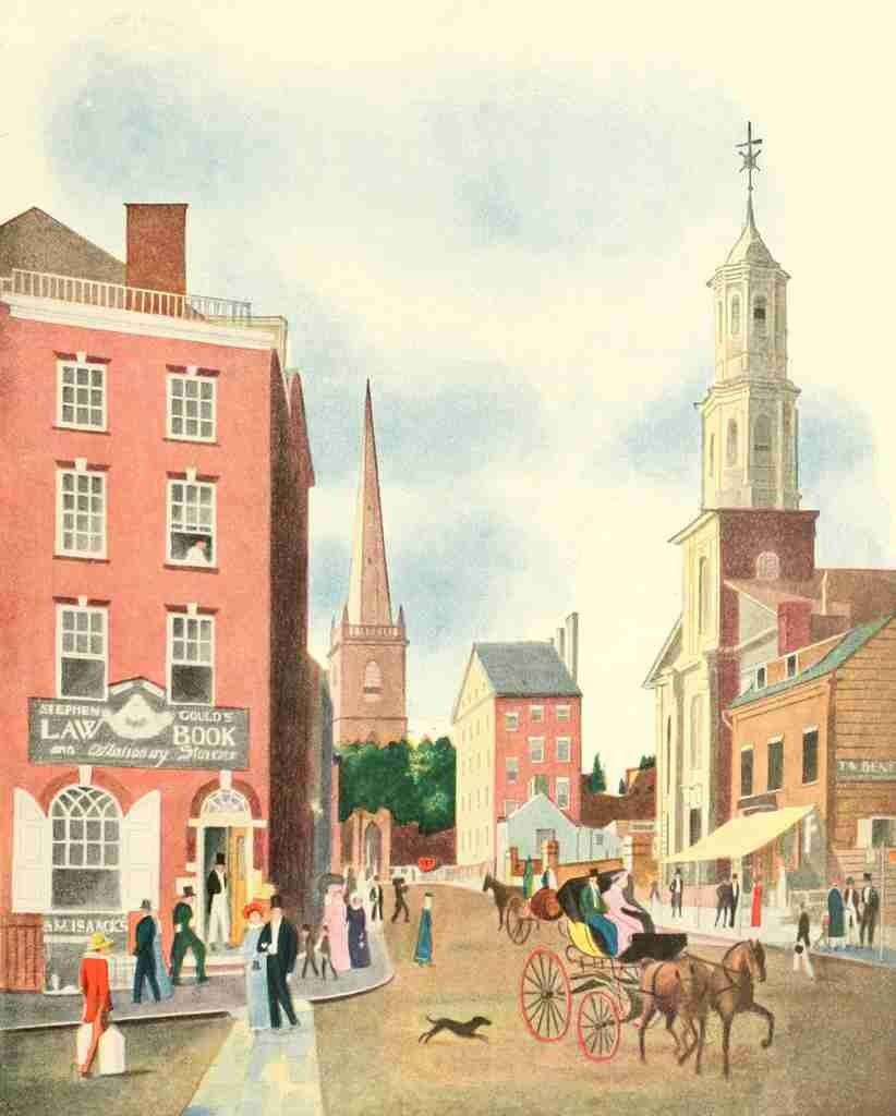 Book of New York 1922 Wall St from Broad St 1825 A4 Photo Print