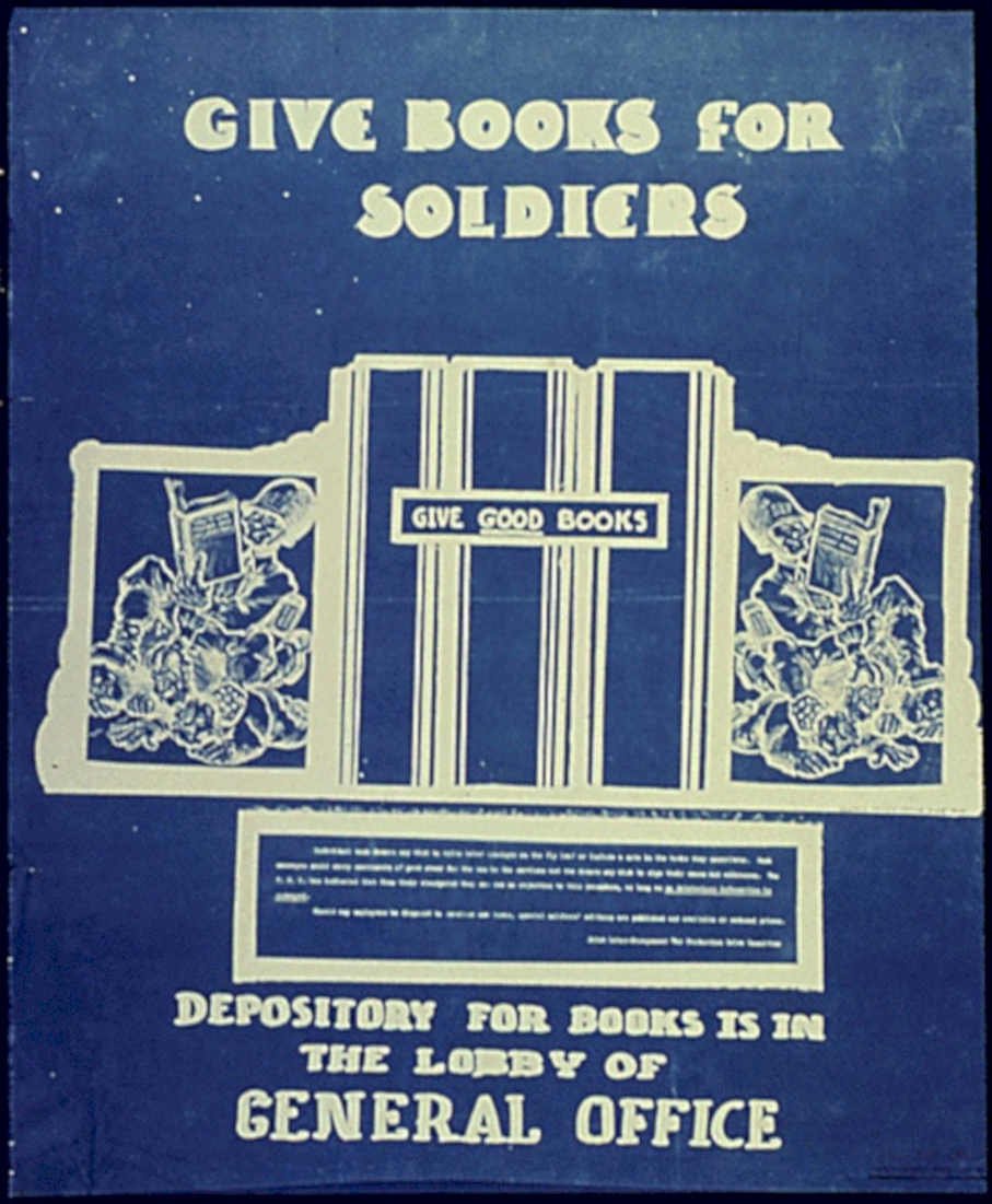 Books Soldiers Lobby Vintage Retro Advert Poster A4 Photo Print
