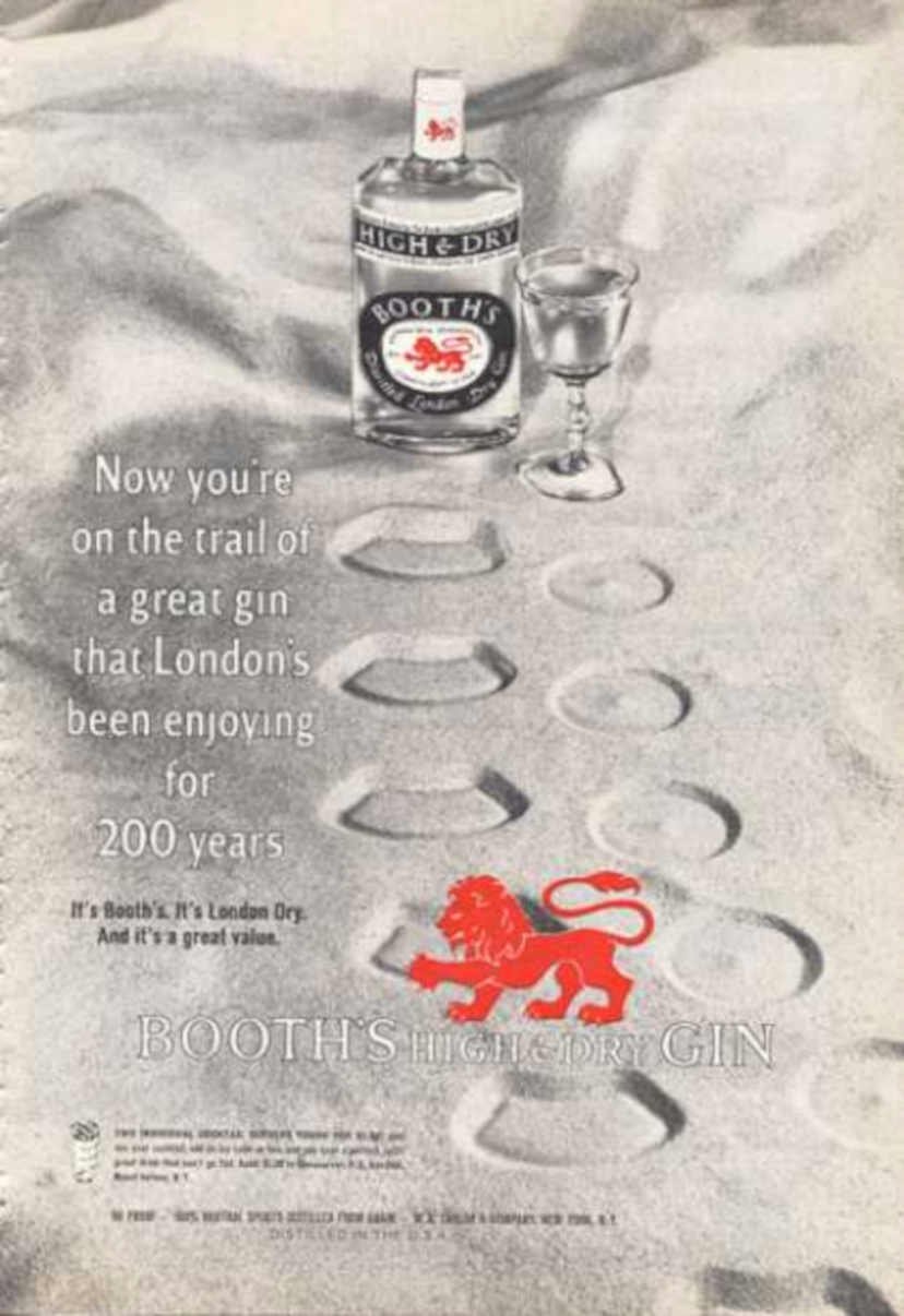 Booths Gin Beach Vintage Retro Advert Ads A4 Photo Print