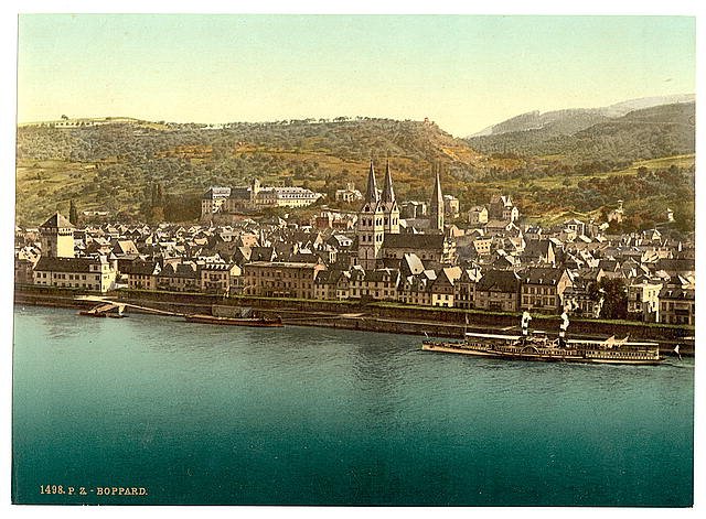 Boppard the Rhine Vintage A4 Photo Print