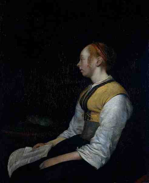 Borch Ii Gerard Ter Girl In Peasant Costume Probably Gesina The Painter S Half Sister 5 A4 Photo Print