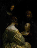 Borch Ii Gerard Ter Woman At A Mirror 5 A4 Photo Print