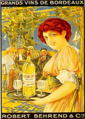Bordeaux Wine Scene Vintage Retro Advert Ads A4 Photo Print