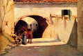 Borrani Odoardo Conversation On A Village Street Art A4 Photo Print