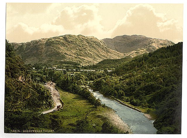 Borrowdale Valley Lake District Vintage A4 Photo Print