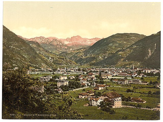 Bosen and Rosengarten Tyrol Vintage A4 Photo Print
