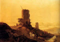 Bossuet Francois Antoine A Hill With An Arab Windmill Under Construction A Town In The Distance A4 Photo Print