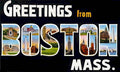 Boston Buildings Collage Vintage Retro Advert Ads A4 Photo Print
