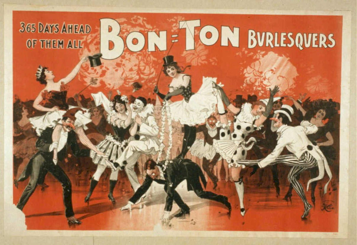 Boston Burlesquers Show Vintage Retro Advert Poster A4 Photo Print