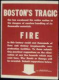 Boston Tragic Fire Vintage Retro Advert Poster A4 Photo Print