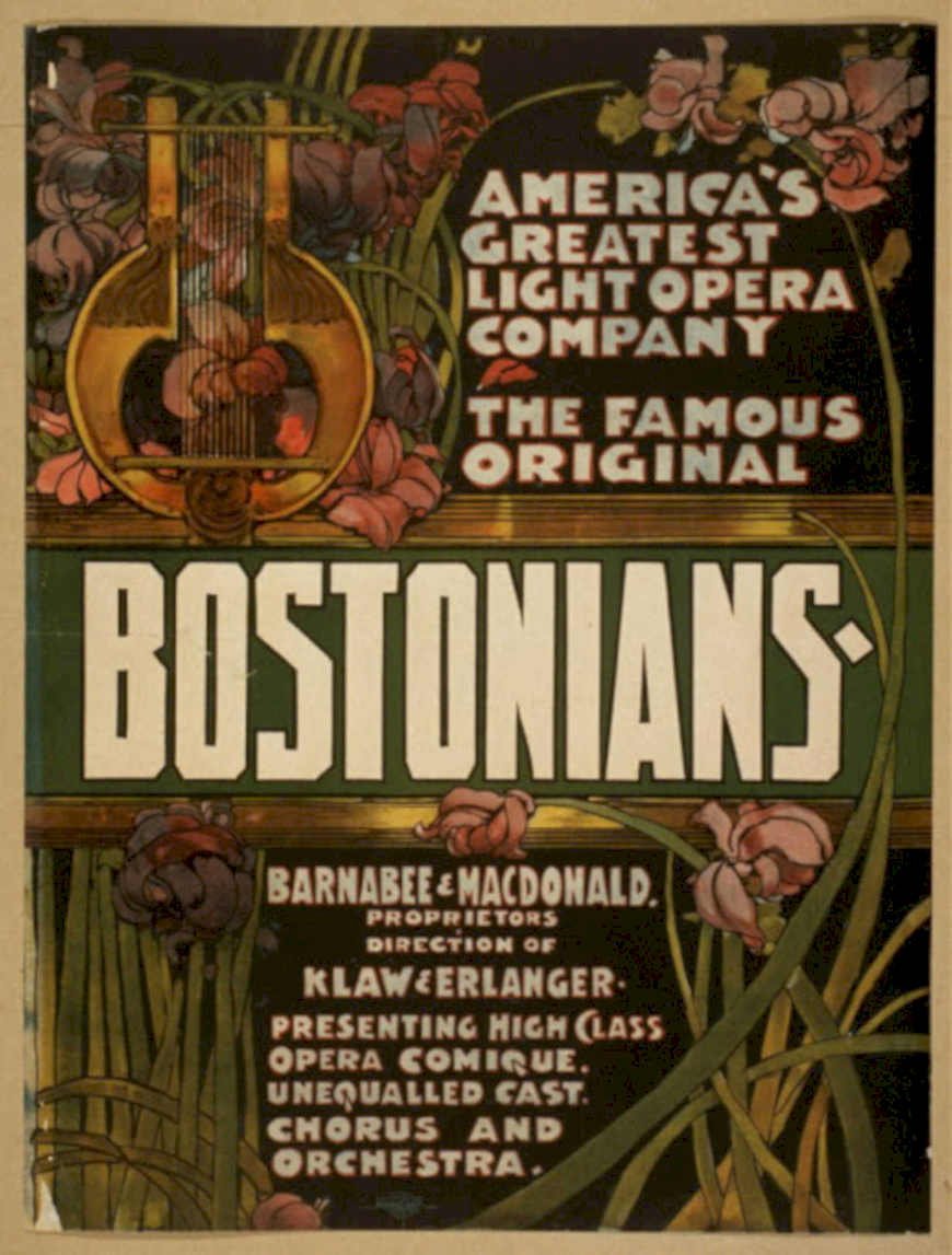 Bostonians Opera Poster Vintage Retro Advert Poster A4 Photo Print