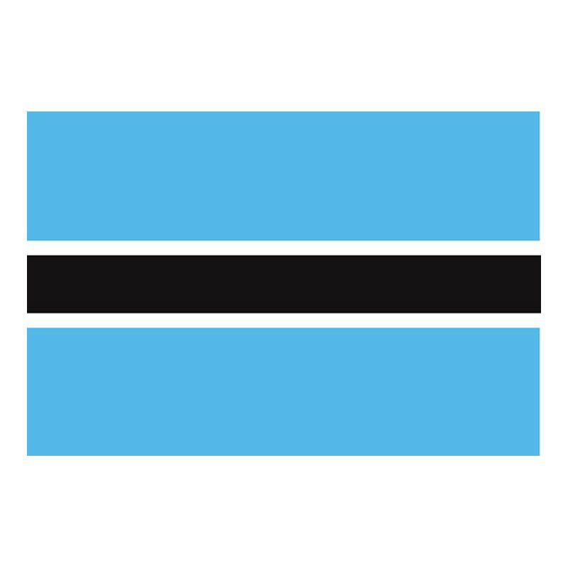 Botswana Flag N1755 A4 Photo Print