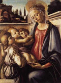 Botticelli Sandro MadonnAnd Child And Two Angels A4 Photo Print
