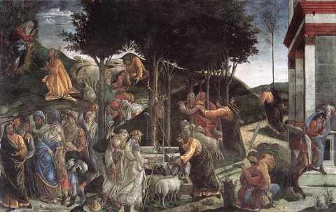 Botticelli Scenes From The Life Of Moses A4 Photo Print