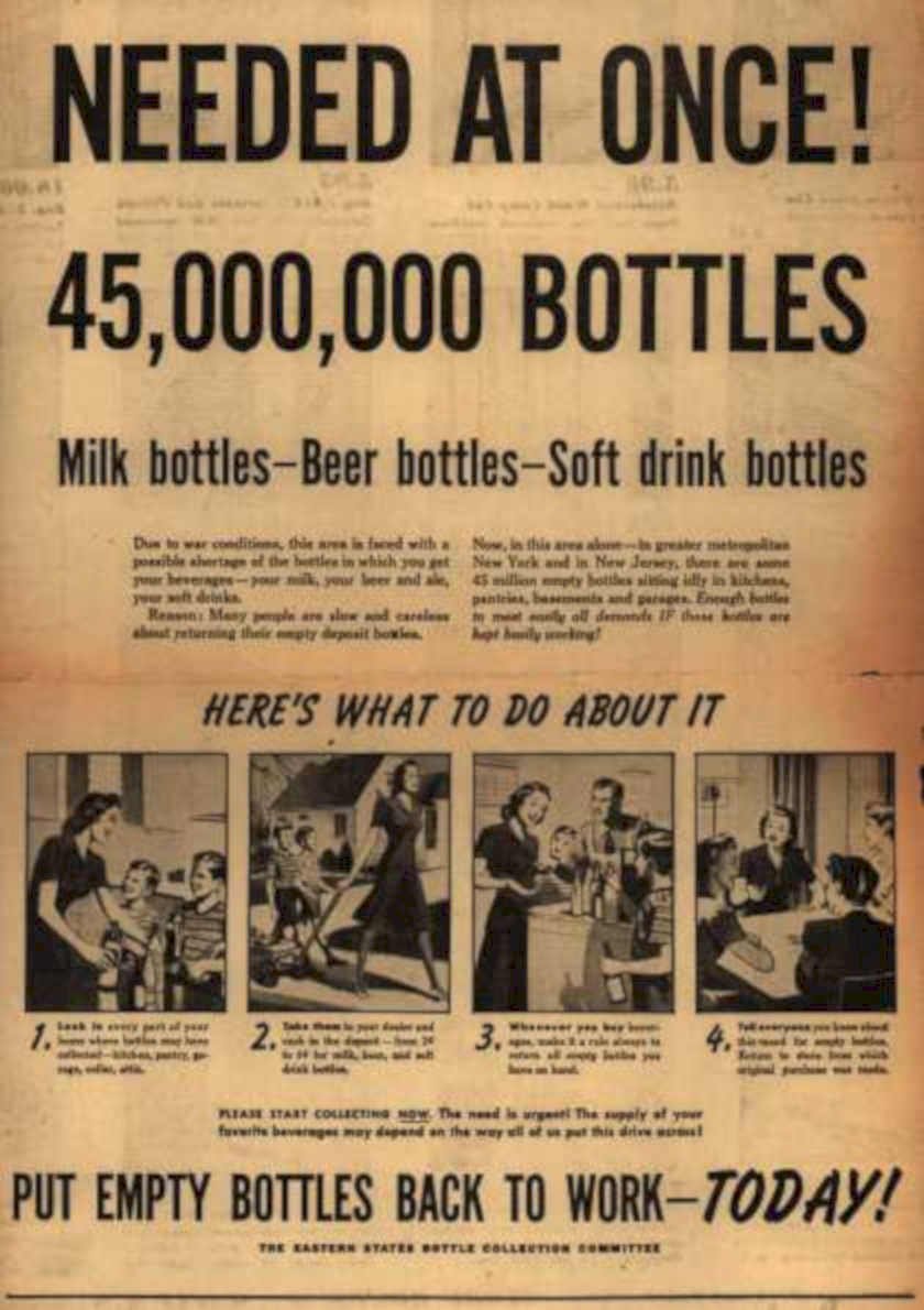 Bottle Collection Drive Vintage Retro Advert Ads A4 Photo Print