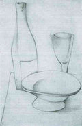 Bottle glass and fruit peel by Juan Gris Abstract Art A4 Photo Print