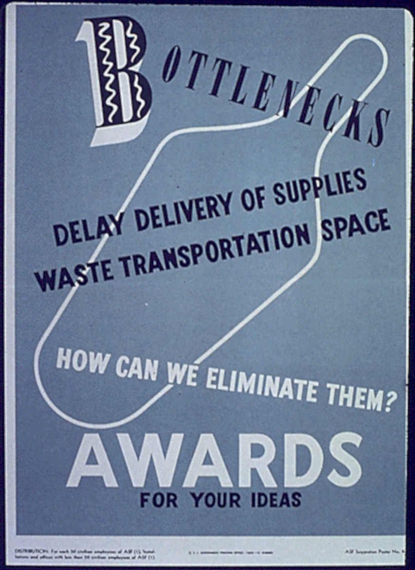 Bottlenecks Delay Supply Vintage Retro Advert Poster A4 Photo Print
