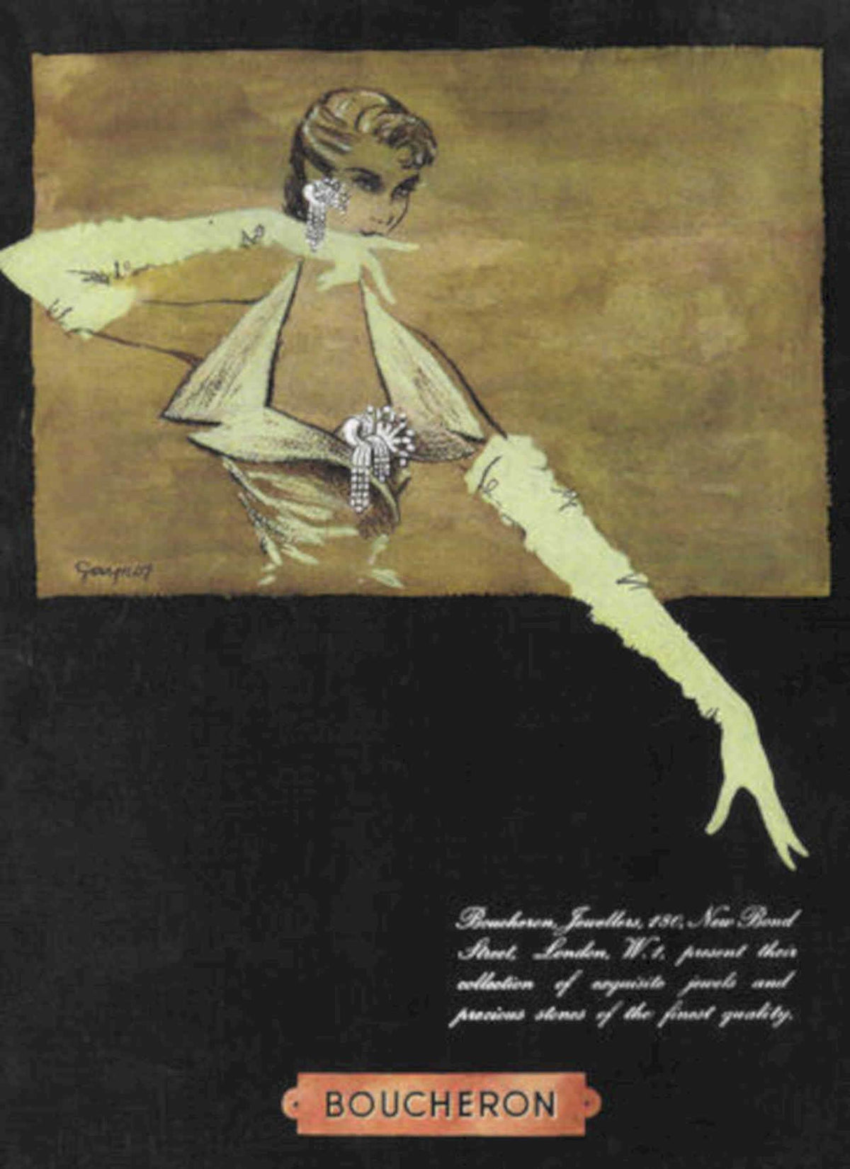 Boucheron Jewelry Collection Vintage Retro Advert Poster A4 Photo Print
