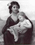 Bouguereau Elizabeth By The Seashore1 A4 Photo Print