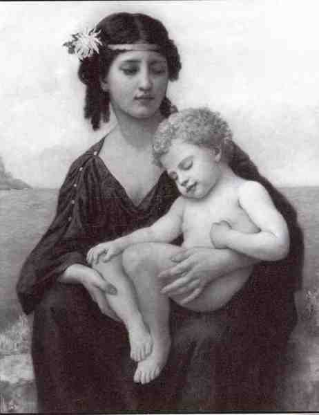 Bouguereau Elizabeth By The Seashore1 A4 Photo Print