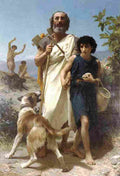 Bouguereau Homer and his Guide Art A4 Photo Print
