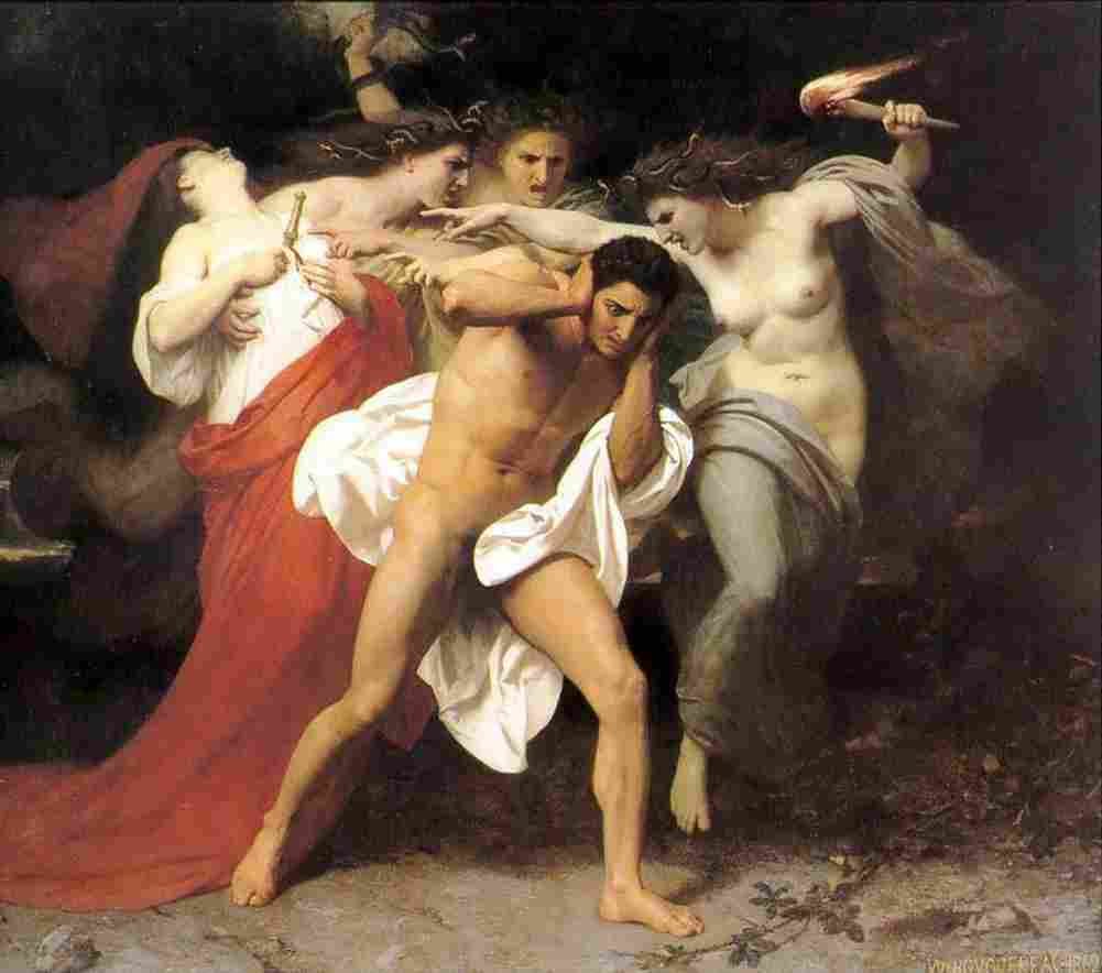 Bouguereau Orestes Pursued by the Furies Art A4 Photo Print