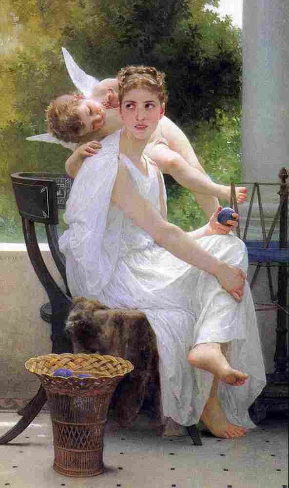 Bouguereau Work Interupted Art A4 Photo Print