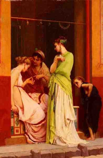 Boulanger Gustave Clarence Rodolphe Une Marchande De Bijoux A Pompeii 5 A4 Photo Print