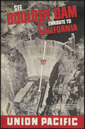 Boulder Dam Hoover Vintage Retro Advert Ads A4 Photo Print