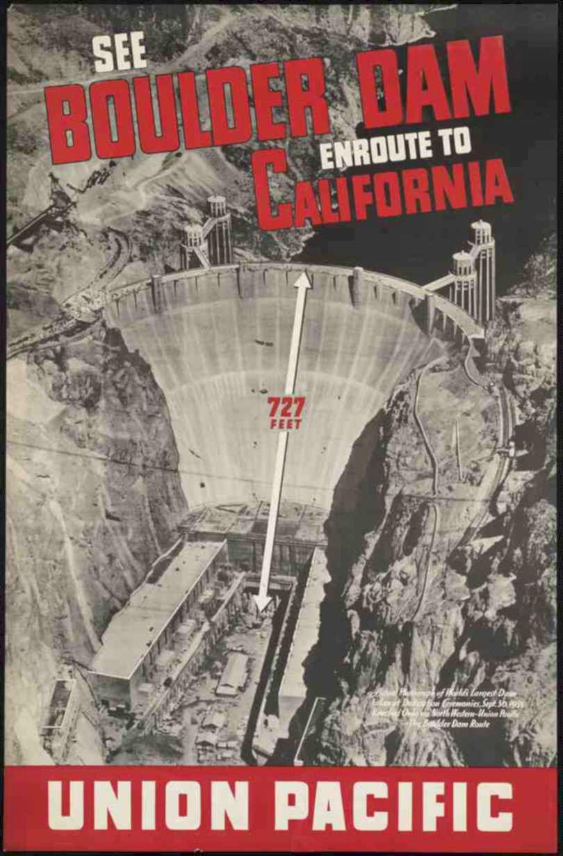 Boulder Dam Hoover Vintage Retro Advert Ads A4 Photo Print