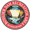 Boulder Dam Luggage Label Vintage A4 Photo Print